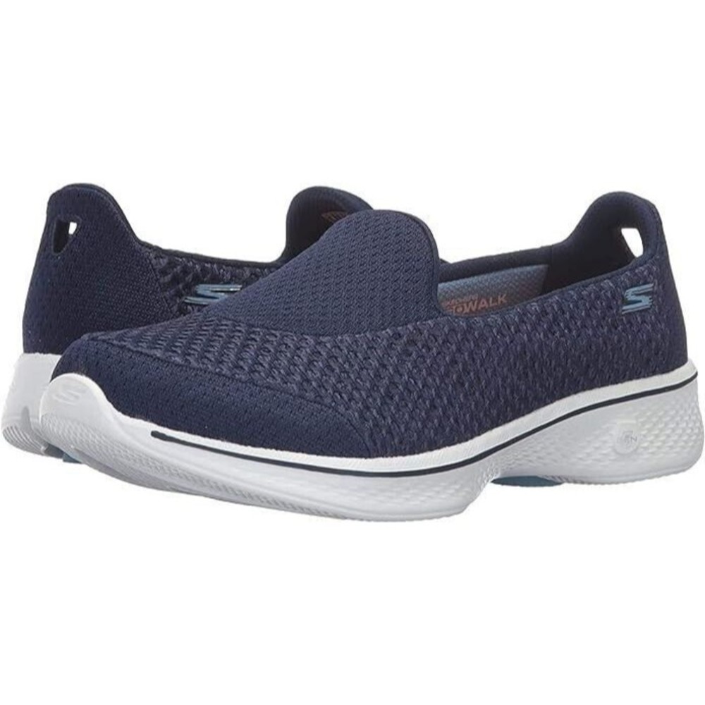 Skechers Women's Goga Max Go Walk 4 Kindle Slip On Walking‎ Shoe Navy Size 10